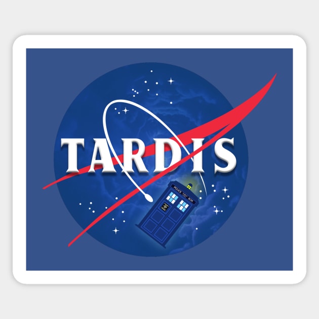 TARDIS NASA FANCY Sticker by tone